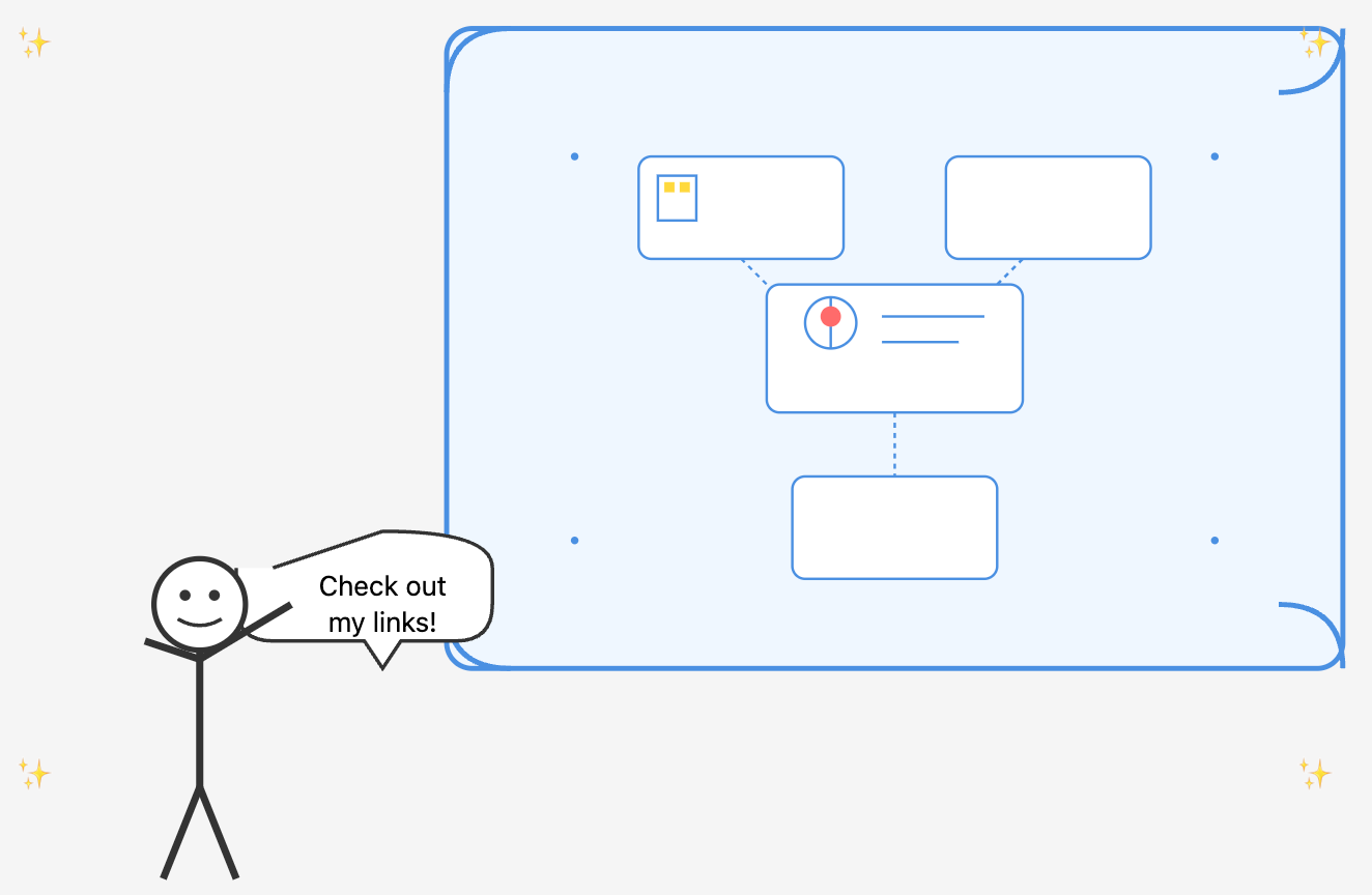 Claude's illustration of my links page