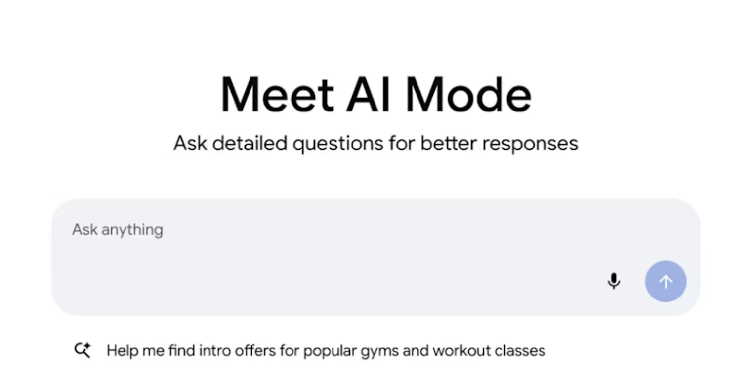 AI Mode interface