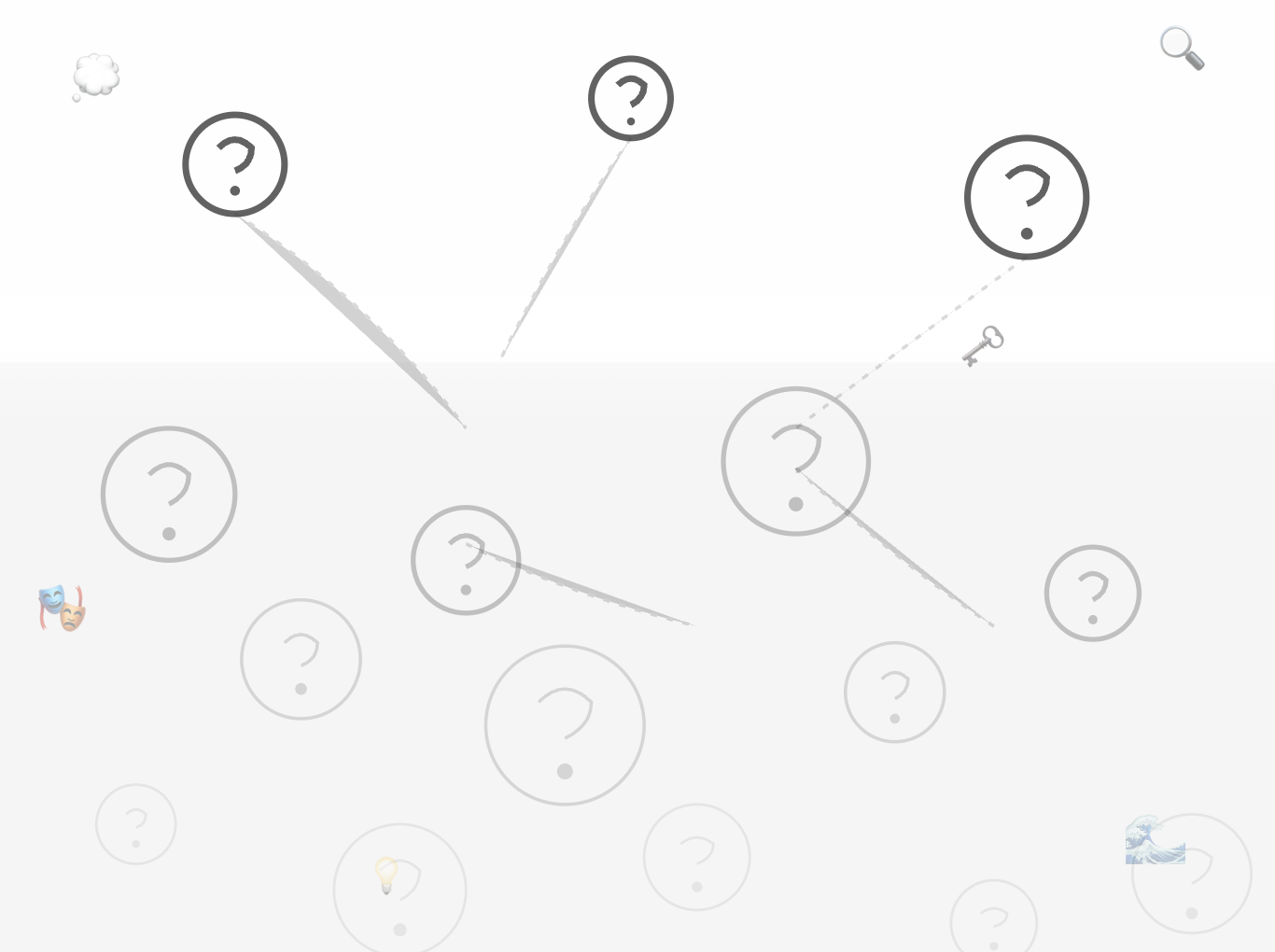 Illustration with question marks