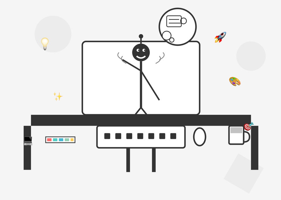 Claude's illustration of Claude creating a website